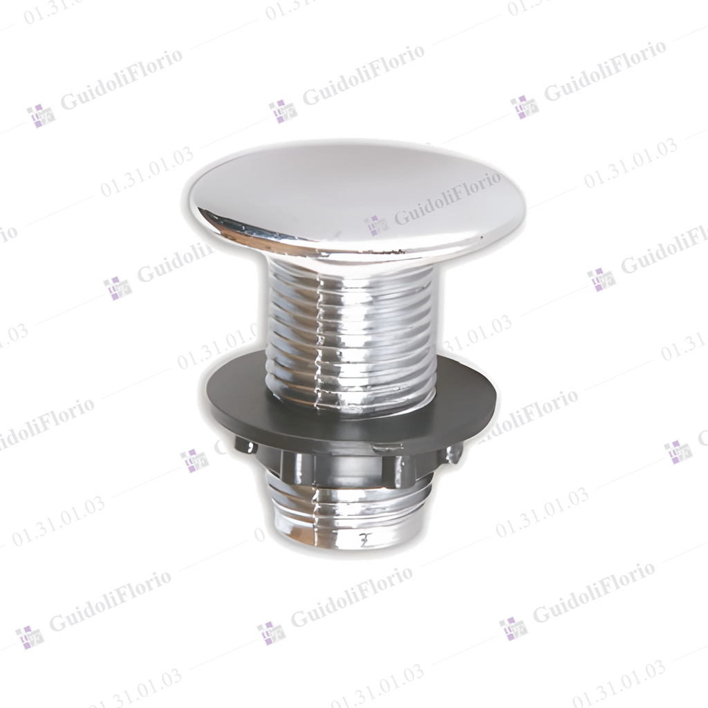 CUBRE AGUJERO COMPLETO PVC.CROMADO.