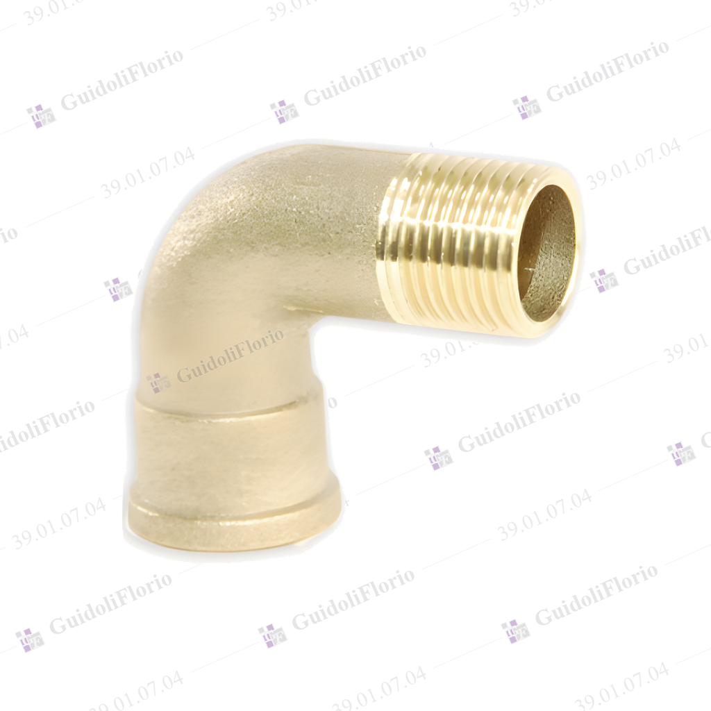 CURVA M-H 90* BRONCE ROSCADO 19 mm.