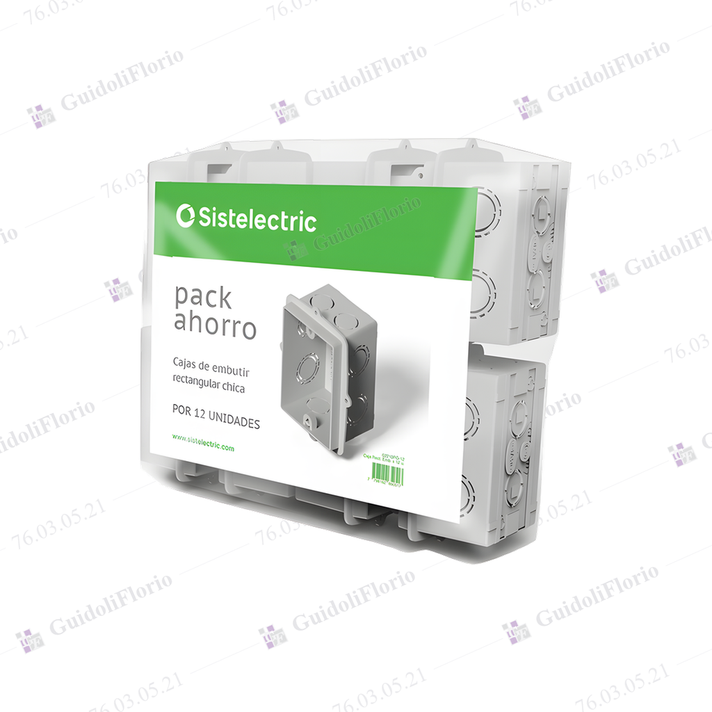 PACK AHORRO CAJAS DE EMBUTIR OCTOGONAL CHICA x 12 UNID. 02211PG-12