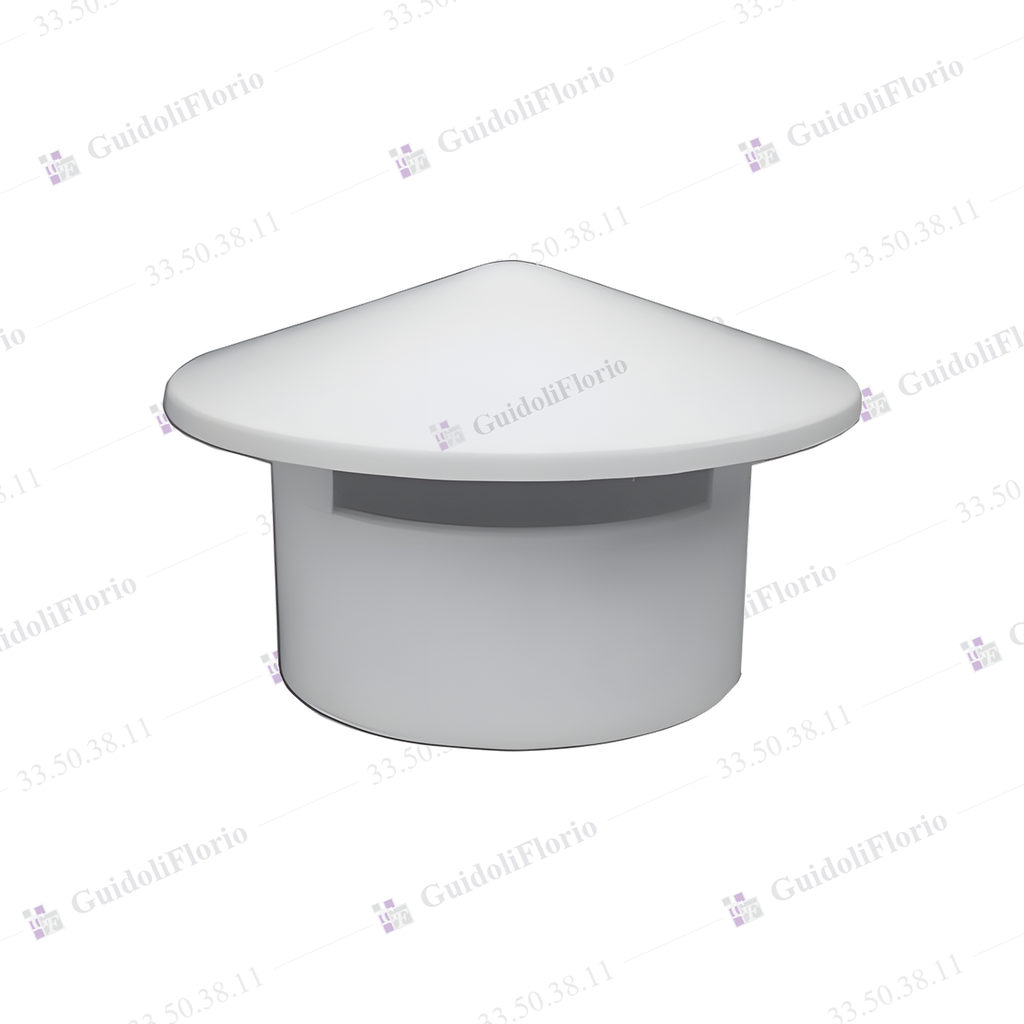SOMBRERETE VENTILACION PVC.  100 mm