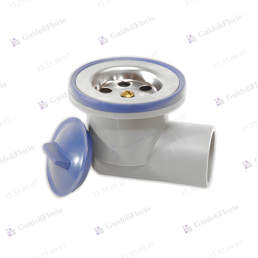 SOPAPA PVC.CODO REVEST.A.INOX 40 mm