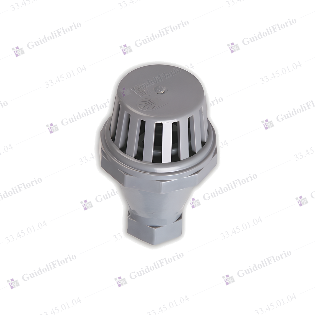 VALV.RET.T/PIE CANASTO 19 mm.P.V.C.