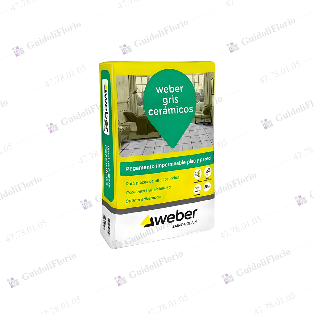 WEBER MEZCLA ADHESIVA COL.GRIS 25kg