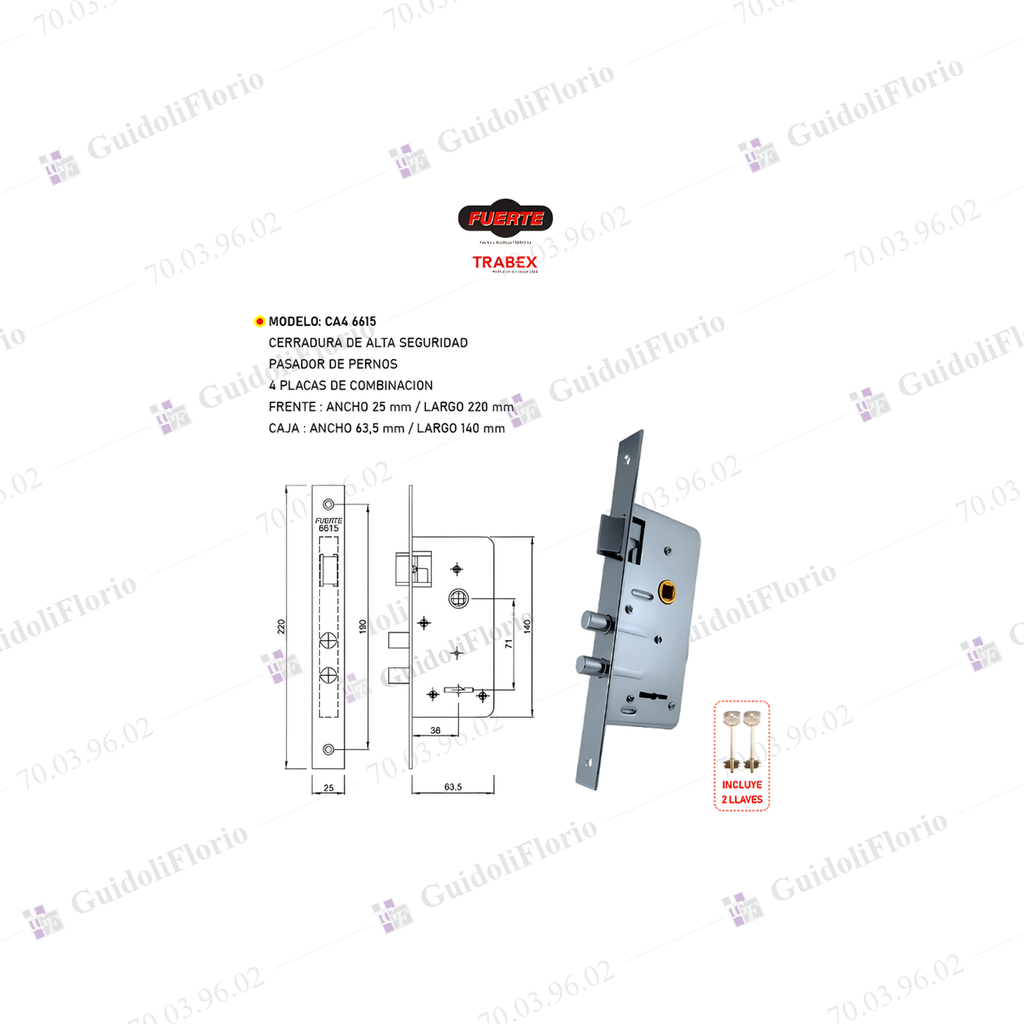 CERRAD.EXT.PERNO GIRA.-6615 TRABEX