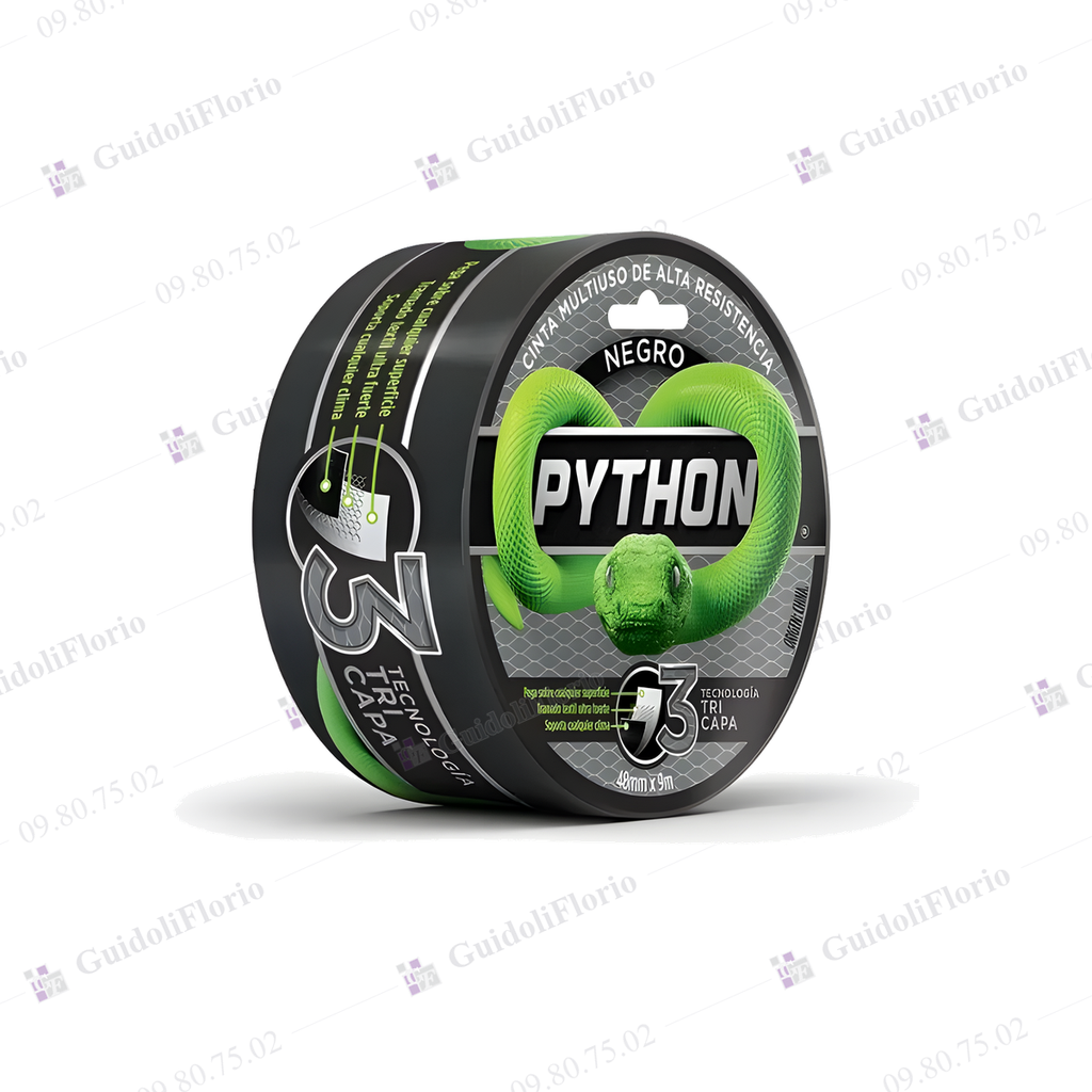 CINTA BUJE CHICO PYTHON NEGR.POX.7mt