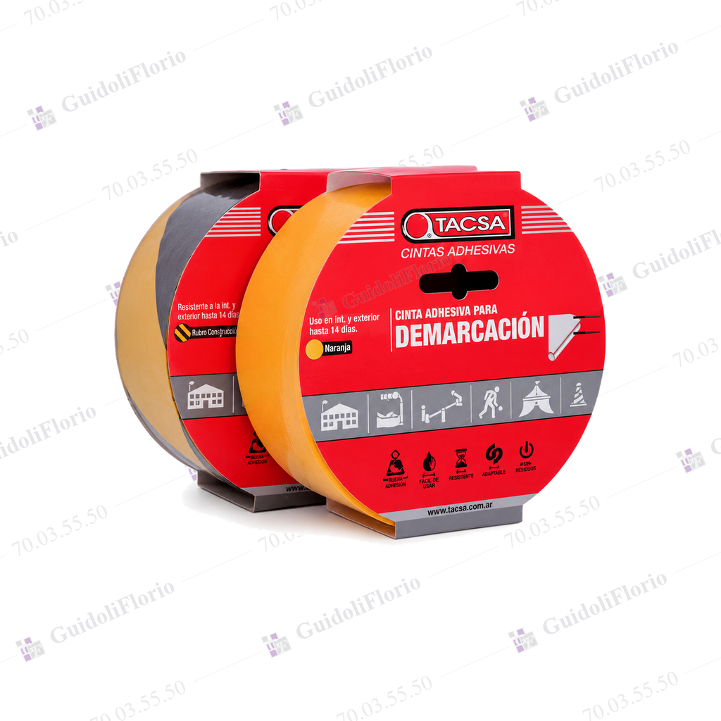CINTA DEMARCA.AMARIL.50mmx33m.TACSA