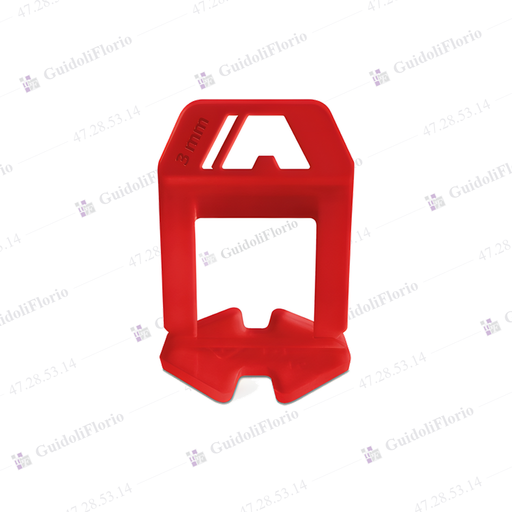 CLIP.ESPACIADOR ROJO  3 mm.   x150u
