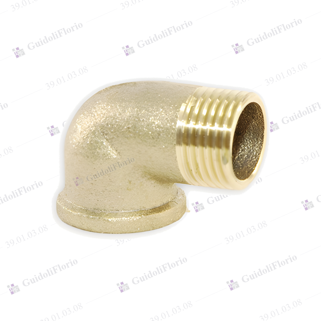 CODO M-H 90*  BRONCE ROSCADO 52 mm.
