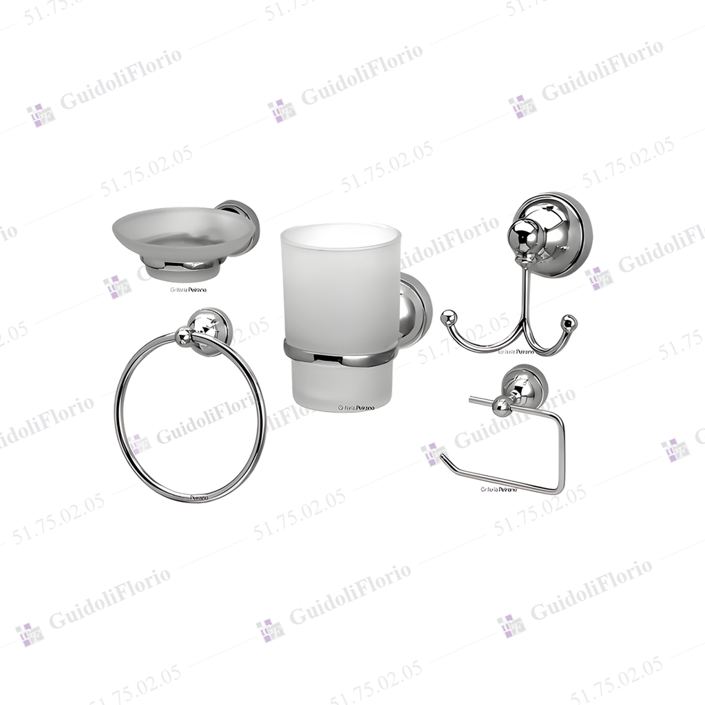 [51.75.02.05] CONJUNTO.ACC.METALICO BANO 5 PIEZAS