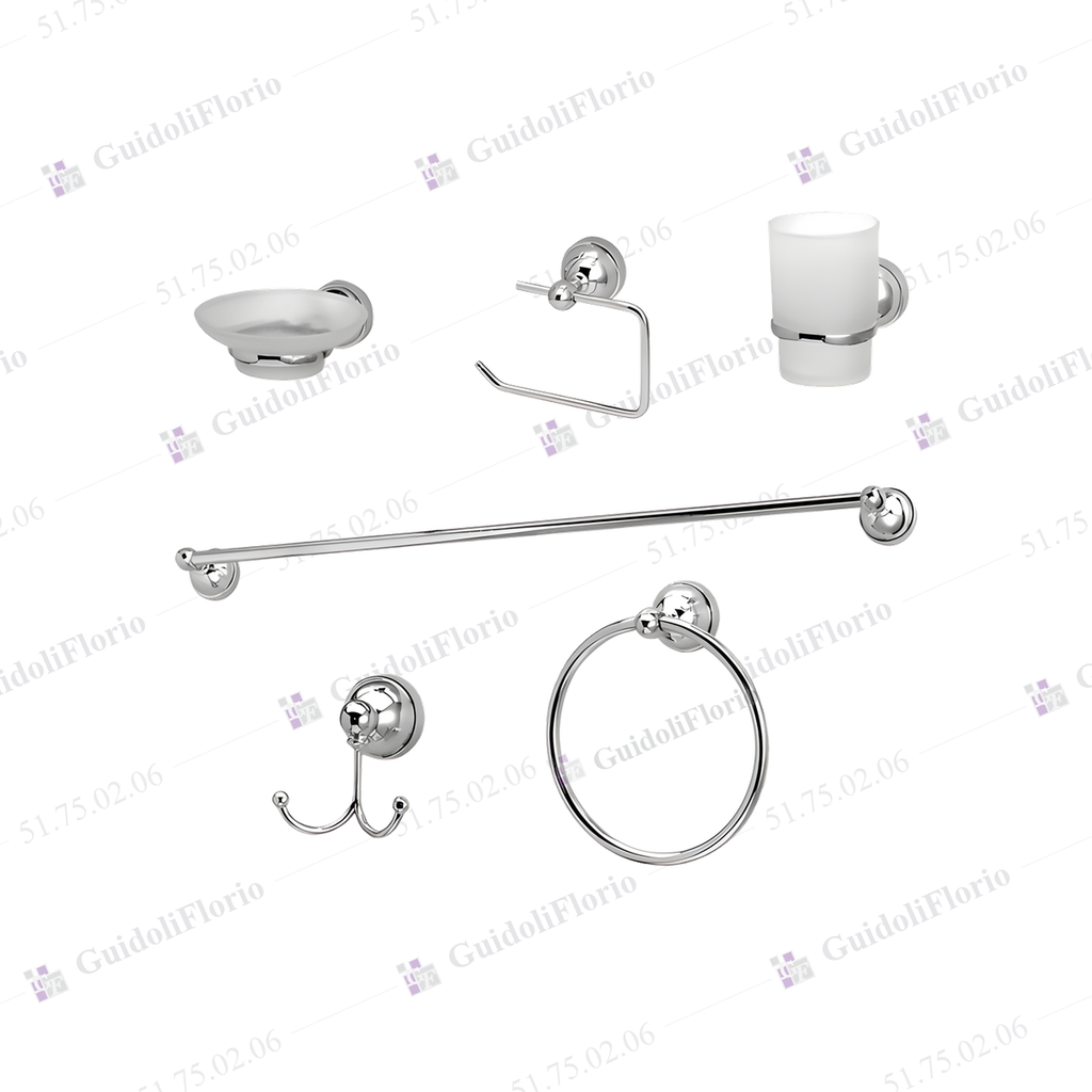 [51.75.02.06] CONJUNTO.ACC.METALICO BANO 6 PIEZAS