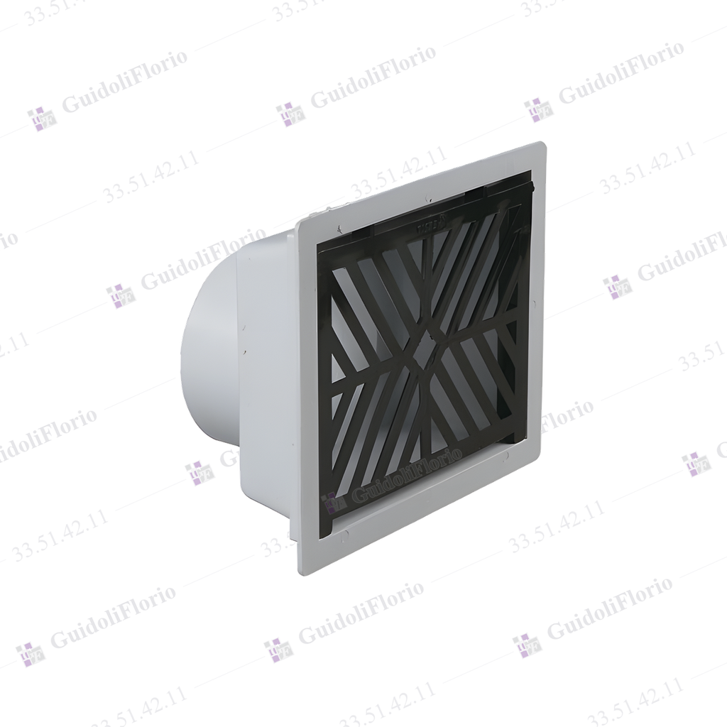[33.51.42.11] EMBUDO FRONTAL C/REJA  PVC.  110 mm