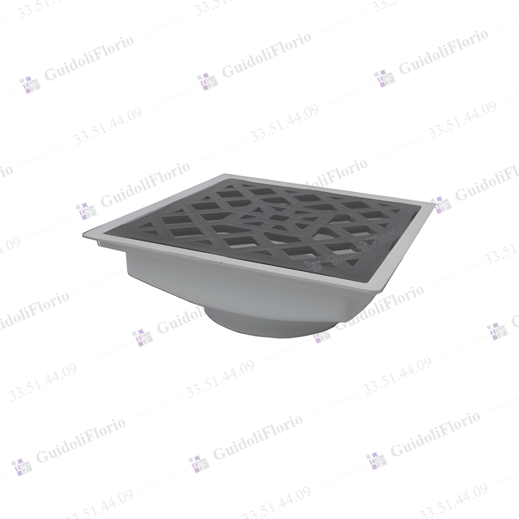 [33.51.44.09] EMBUDO VERTICAL C/REJA PVC.   63 mm