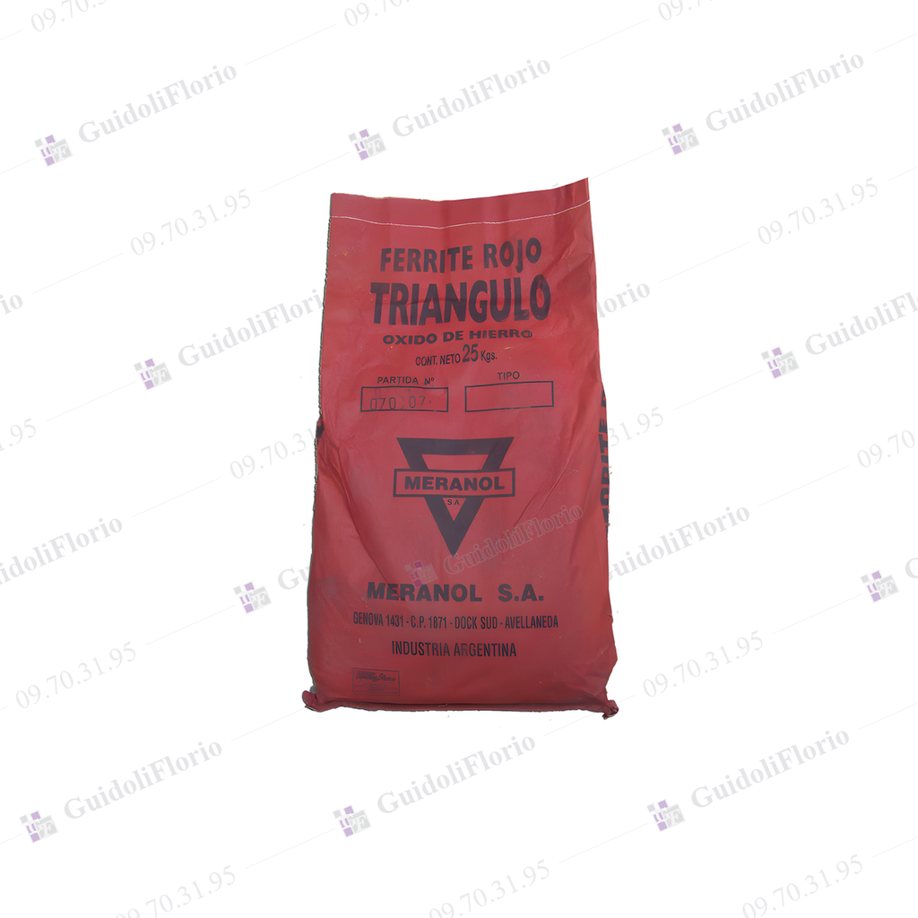 [09.70.31.95] ENV.FERRITE ROJO TRIANGULO  x 25 Kg