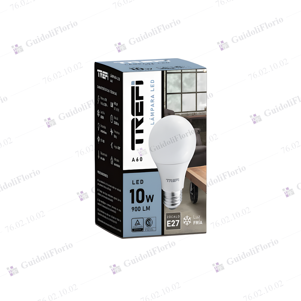 [76.02.10.02] LAMPAR.LED A60 BULB. 10W. FRÍA