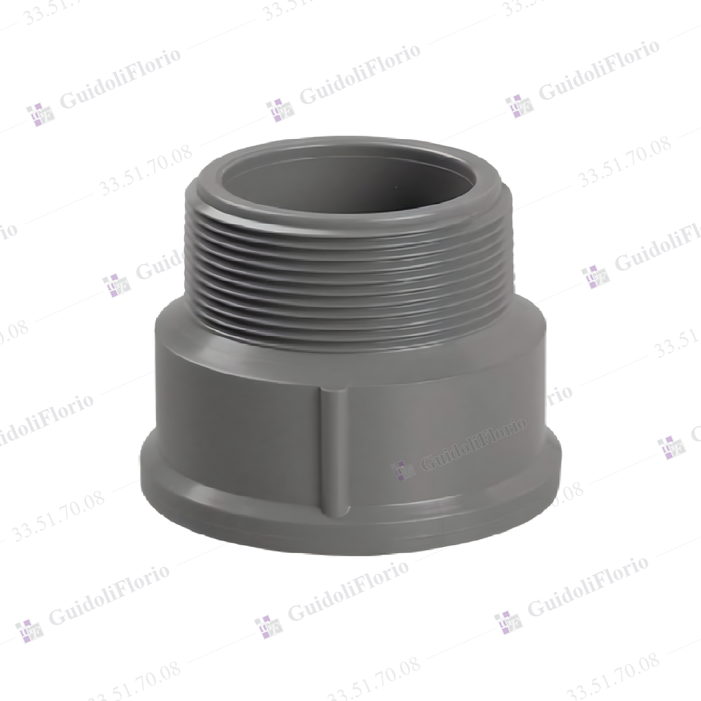 [33.51.70.08] MANGUITO PVC. GRIS ROSCADO 50 x 52
