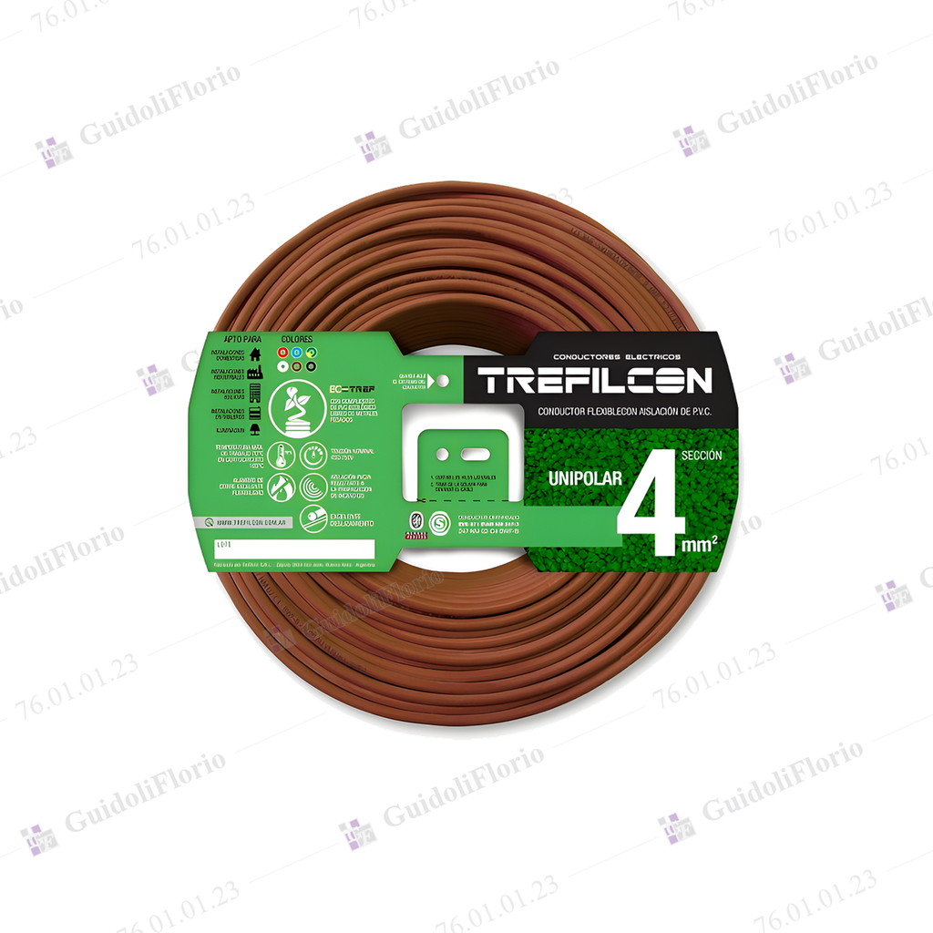 [76.01.01.23] MTS.CABLE UNI.1x4.0mm.x100mts.MARRON