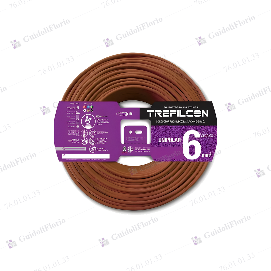 [76.01.01.33] MTS.CABLE UNI.1x6.0mm.x100mts.MARRON