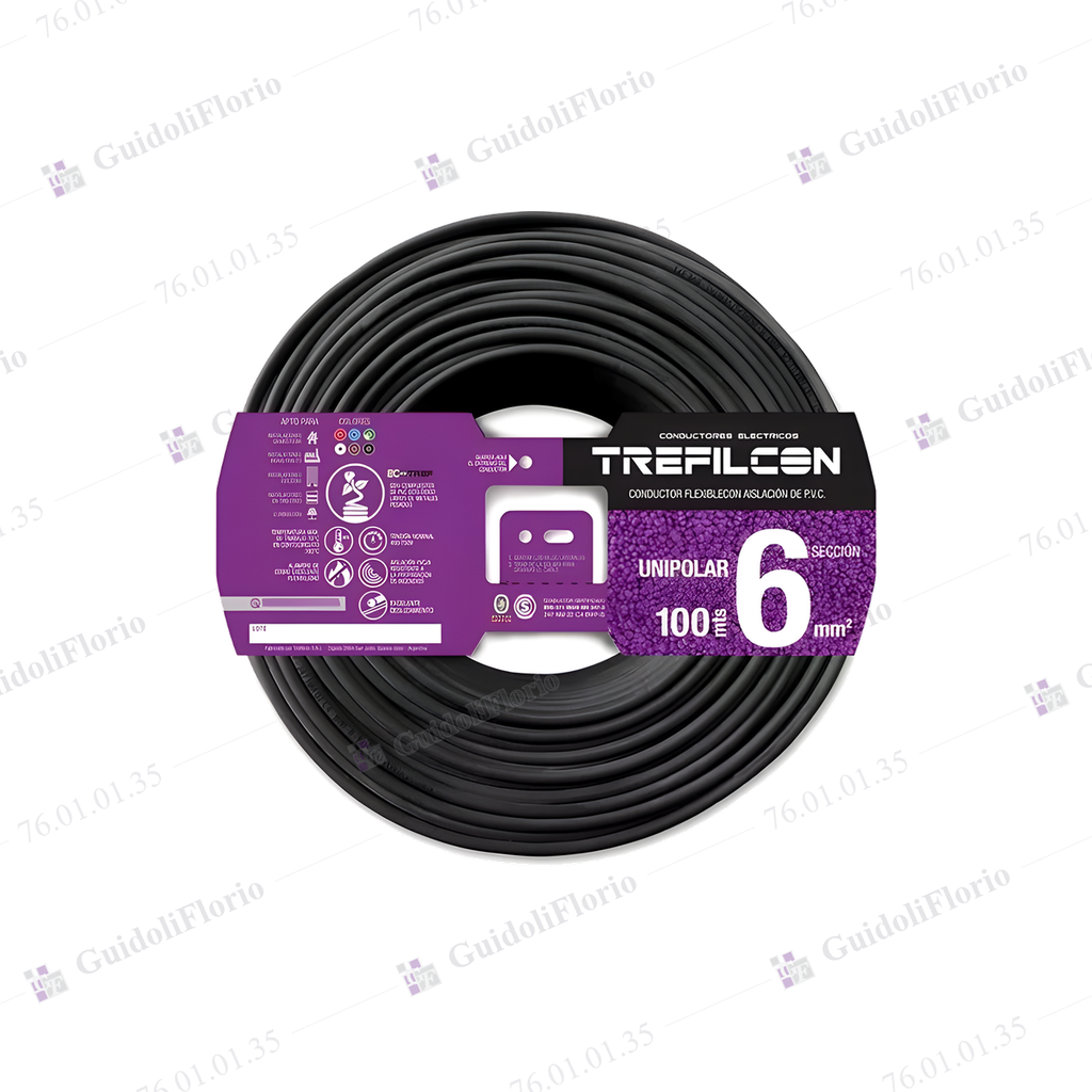 [76.01.01.35] MTS.CABLE UNI.1x6.0mm.x100mts.NEGRO