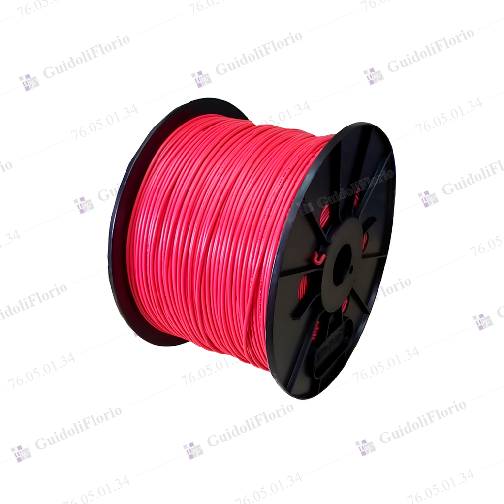 [76.05.01.34] MTS.CABLE UNI.1x6.0mmx300mts.ROJO - BOBINA