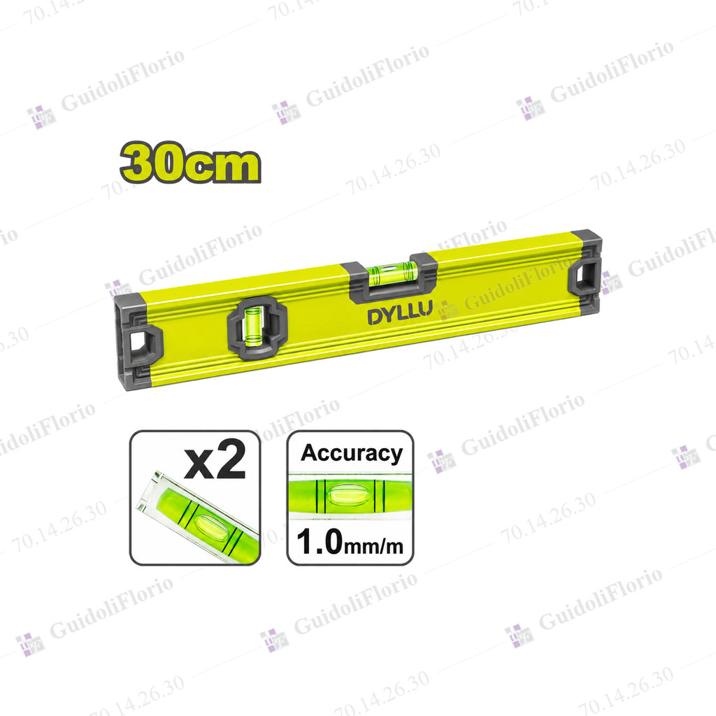 [70.14.26.30] NIVEL ALUMINIO 2 GOTAS 30 cm.  *DY*