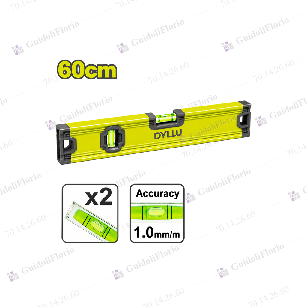 [70.14.26.60] NIVEL ALUMINIO 2 GOTAS 60 cm.  *DY*
