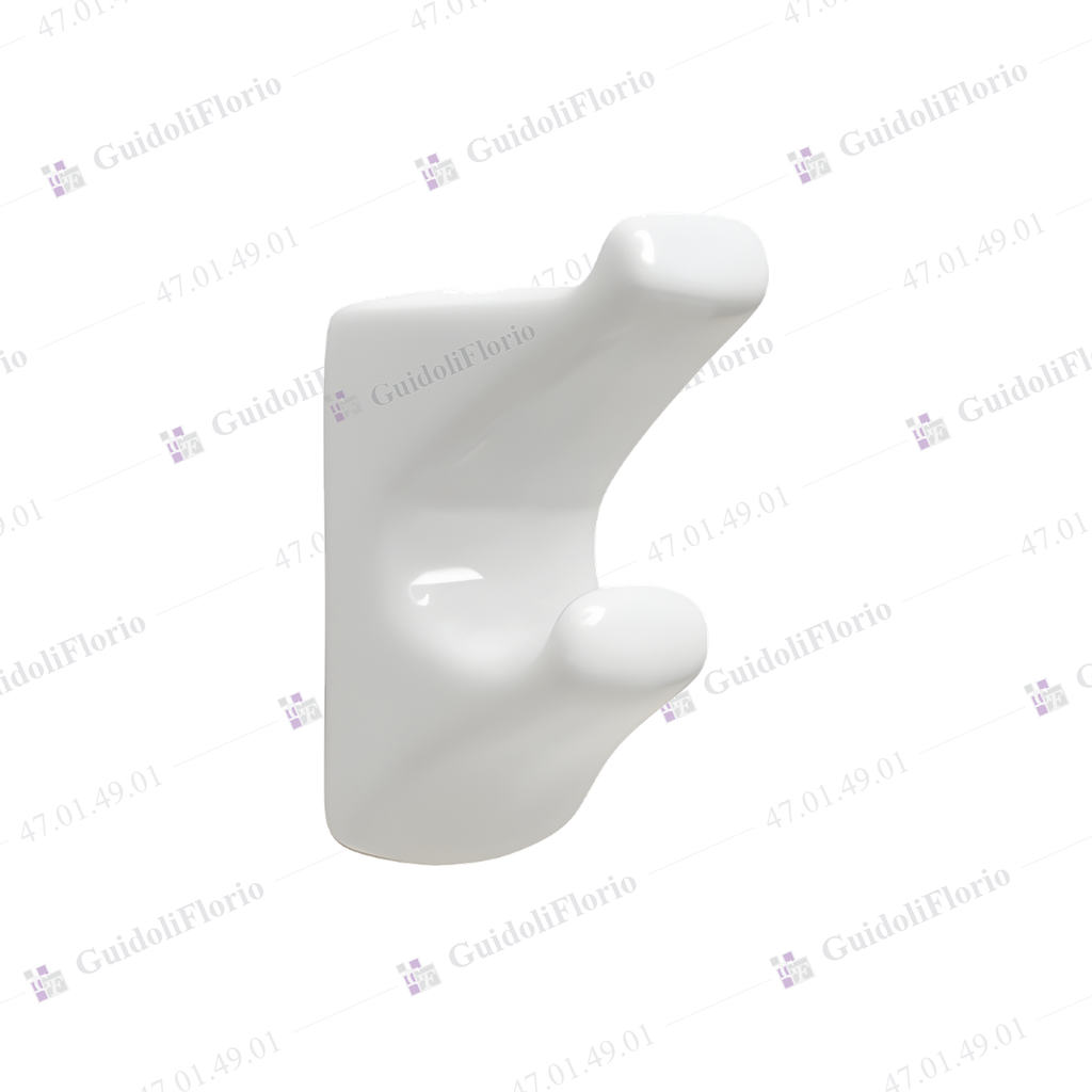 [47.01.49.01] PERCHA DOBLE  LOZA       BLANCO 1er