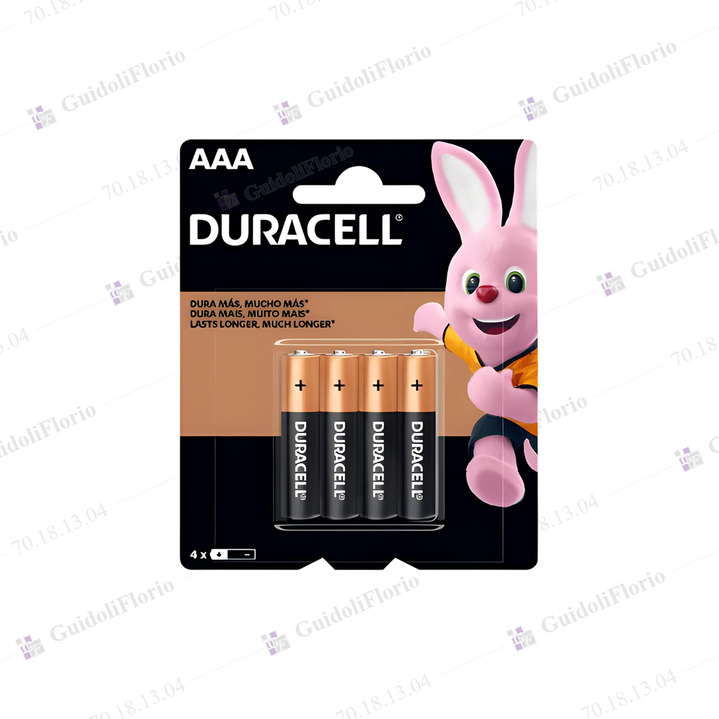 [70.18.13.04] PILAS ALCAL.AAA BLIST. 4un.DURACELL