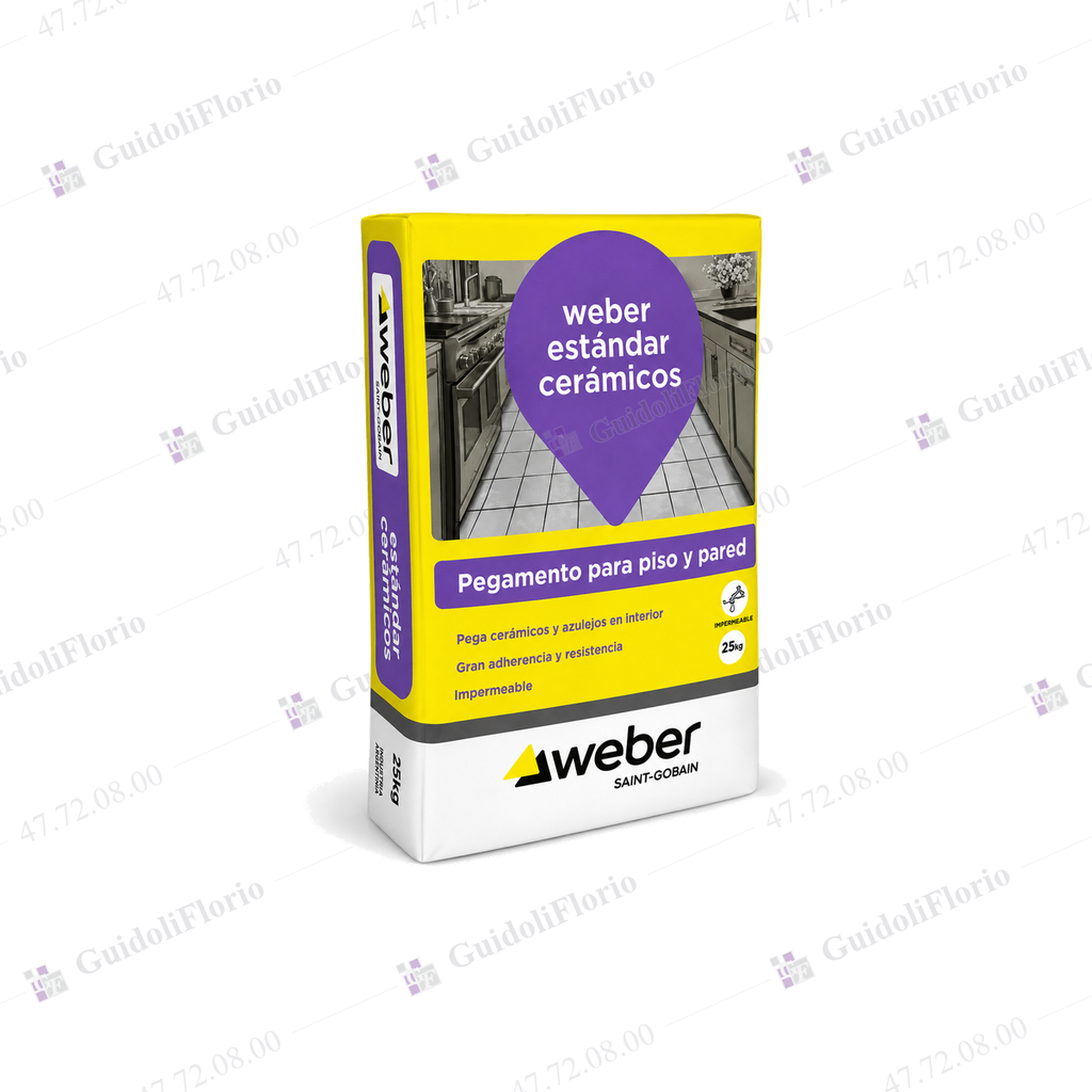 [47.72.08.00] WEBER ADHESIVO STANDAR x 25   kilos