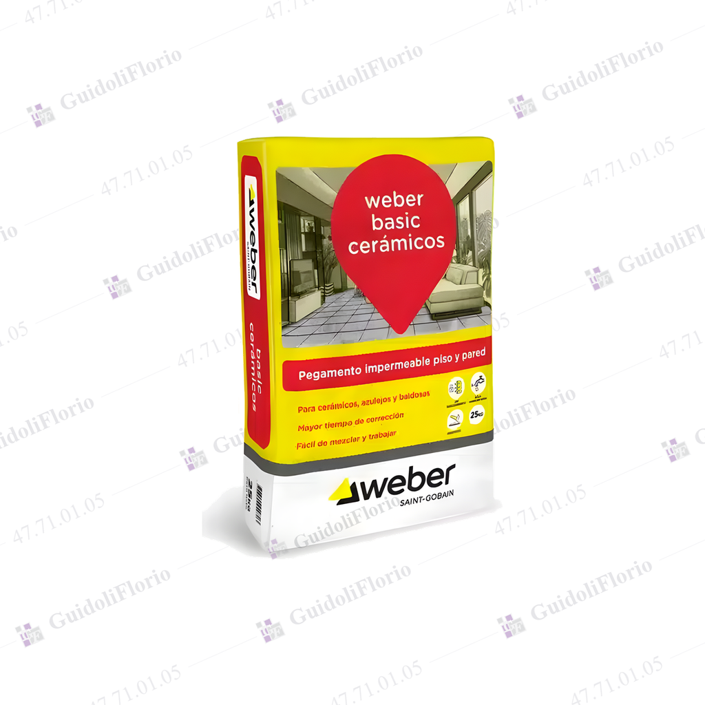 [47.71.01.05] WEBER MEZCLA ADHESIVA BASIC  25  kl