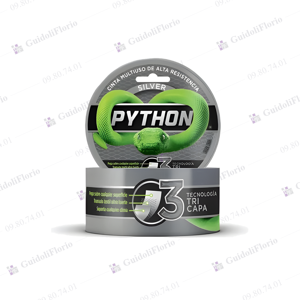[09.80.74.01] CINTA ALTA RES.PYTHON GRIS POX.9 mt